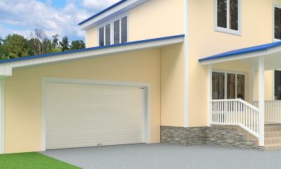 ГАРАЖНЫЕ СЕКЦИОННЫЕ ВОРОТА ИЗ ОДНОСЛОЙНЫХ ПАНЕЛЕЙ С ТОРСИОННЫМ МЕХАНИЗМОМ RSD02-SLP