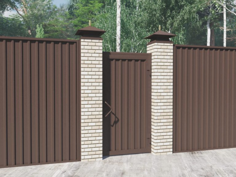 КАЛИТКА СТАНДАРТНЫХ РАЗМЕРОВ В АЛЮМИНИЕВОЙ РАМЕ С ЗАПОЛНЕНИЕМ ПРОФЛИСТОМ REVOLUTION — изображение 3