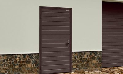 Комплект гаражной двери двухстворчатой с заполнением из сэндвич-панелей модели "УЛЬТРА"